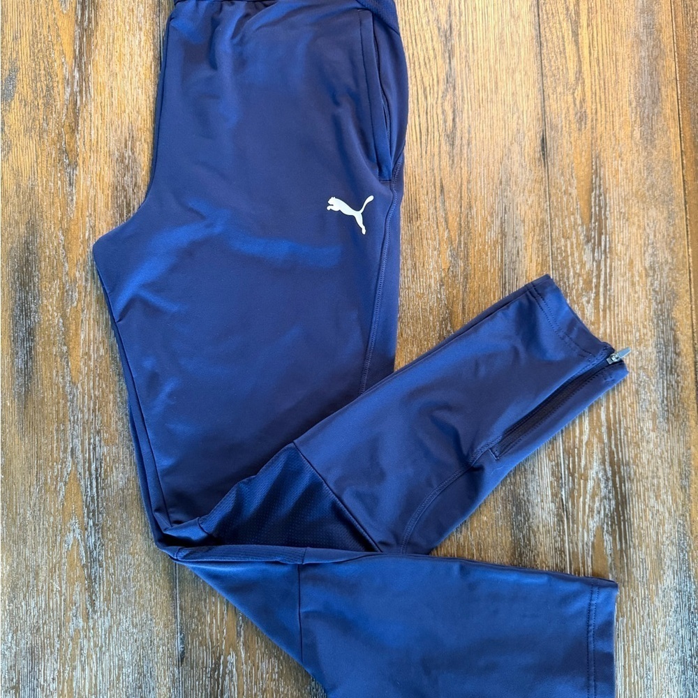 Puma Women’s Navy Soccer Drycell Sweatpants Warmups Joggers Size S - Picture 8 of 10